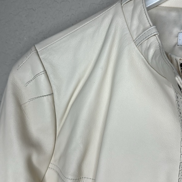 NWOT Peace Love World Leather Mixed Media Jacket Size 4 - Picture 6 of 16